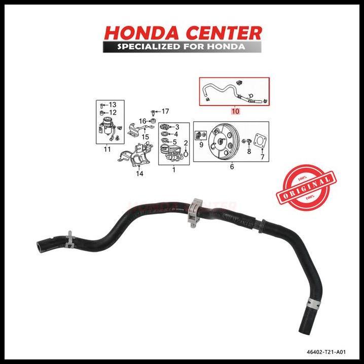 DISKON SELANG SLANG VAKUM BOOSTER REM MOBIL HONDA ALL NEW CIVIC 46402-T21-A01