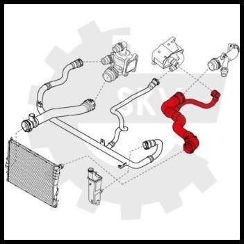 TERBARU SELANG HOSE RADIATOR ATAS BMWW E46 N42 N46 ORIGINAL 17127520668