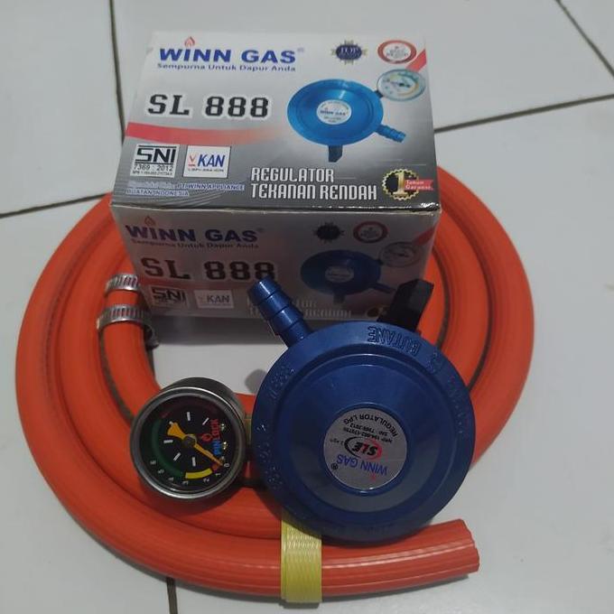 Regulator Matic BIOGAZ WINN GAS SL 888 M Selang Gas LPG 700 PSI Asli