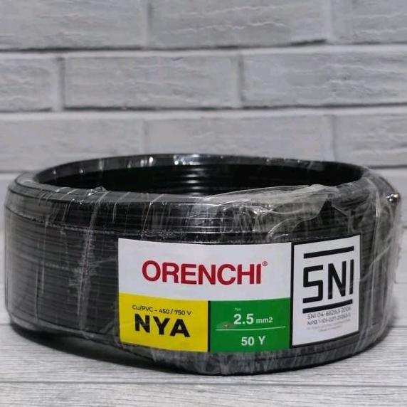 Orenchi Kabel Nya 2.5Mm Tembaga Murni Full Sni Lmk 1Roll 50 Yard Kabel Kawat Tunggal 2.5 Mm Kabel Sn