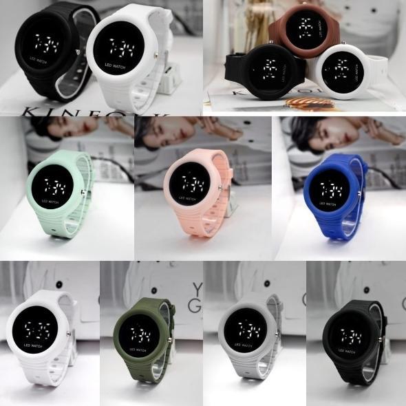 TERBARU WBS Jam Tangan LED Digital Pria Wanita Rubber Electronic Fashion Couple Anak Remaja Premium 
