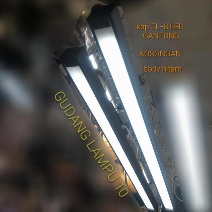 Kap Office Balok TL Gantung  1 dan 2 Lampu kosongan 120 Cm