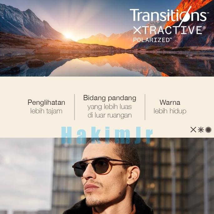 Lensa Kacamata Essilor SV Transitions Xtractive Polarized