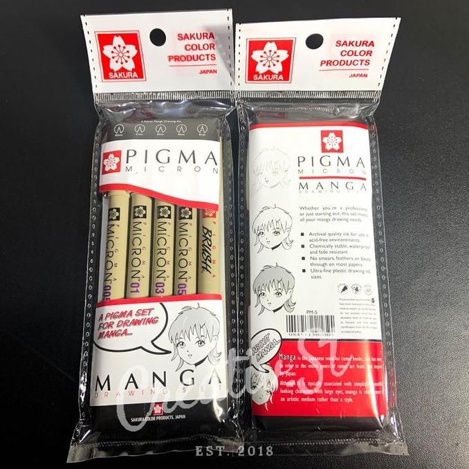 Sakura Pigma Micron Set Drawing Pen Pulpen Gambar (Gambar Manga)