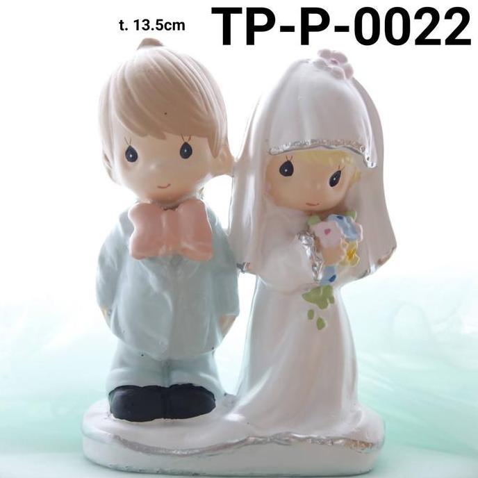TP-P-0022 Cake topper hiasan kue patung pengantin precious moment