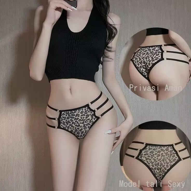 HOT DEALS Dezenna Celana Dalam Wanita Low Waist Sexy G String Leopard hot thong Big Size 5C255