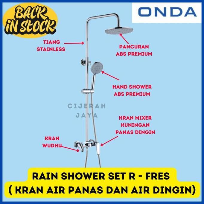 SHOWER COLOUMN SET ONDA R-FRES / SHOWER TIANG PANAS DINGIN ONDA PREMIUM / SHOWER COLOMN PANAS DINGIN
