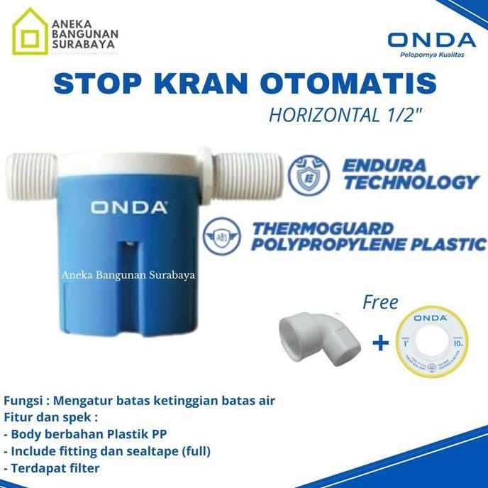 Stop kran OTOMATIS ONDA horizontal " "