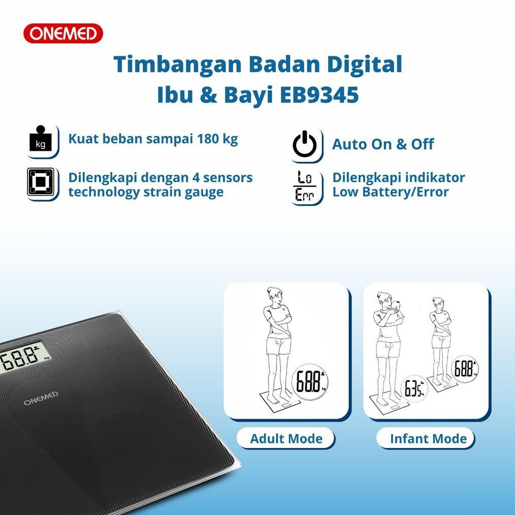 TERMURAH Timbangan Badan Digital Ibu & Bayi EB 9345 Onemed