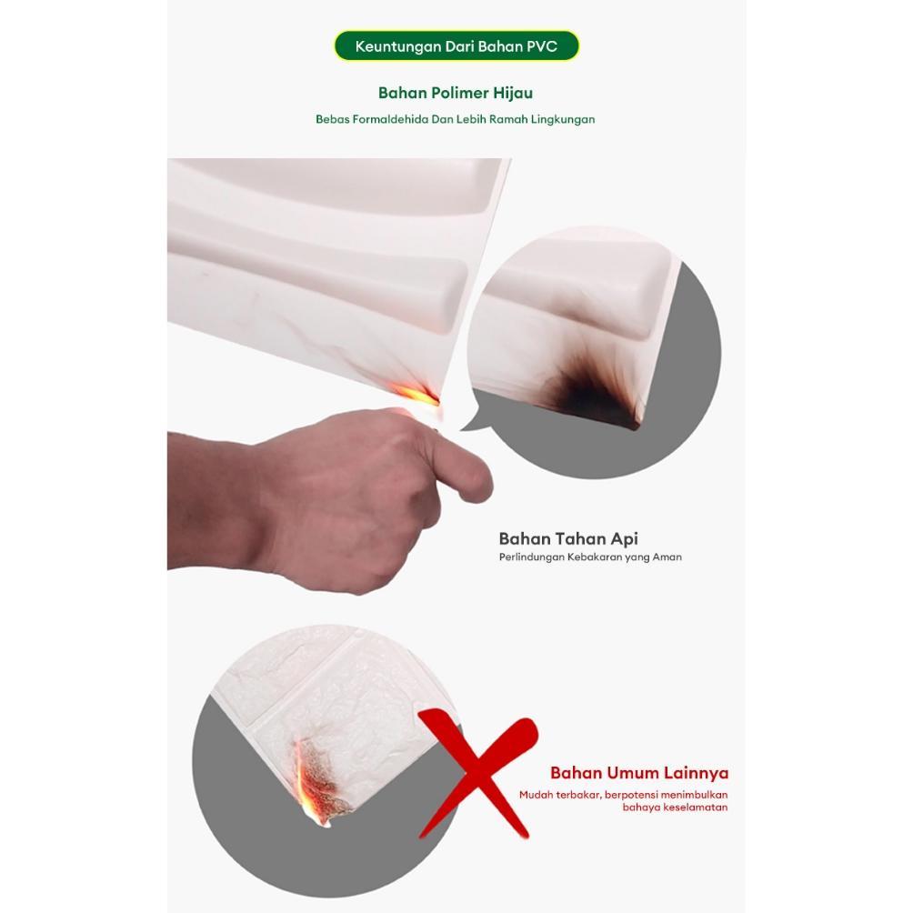 FAVORIT Wall Panel 3D PVC Wallpaper Dinding Wallpanel /Wall Panel 3D PVCWallpaper Home Ornamen Bisa 