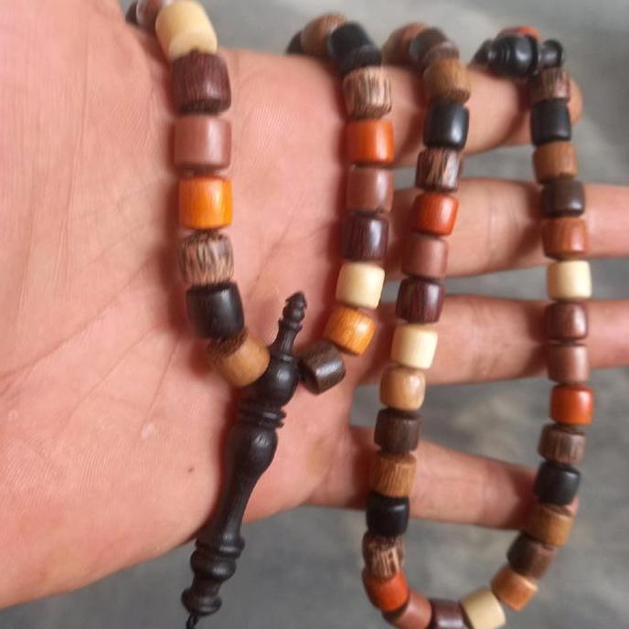 tasbih kombinasi 8kayu bertuah kalung tasbih pria