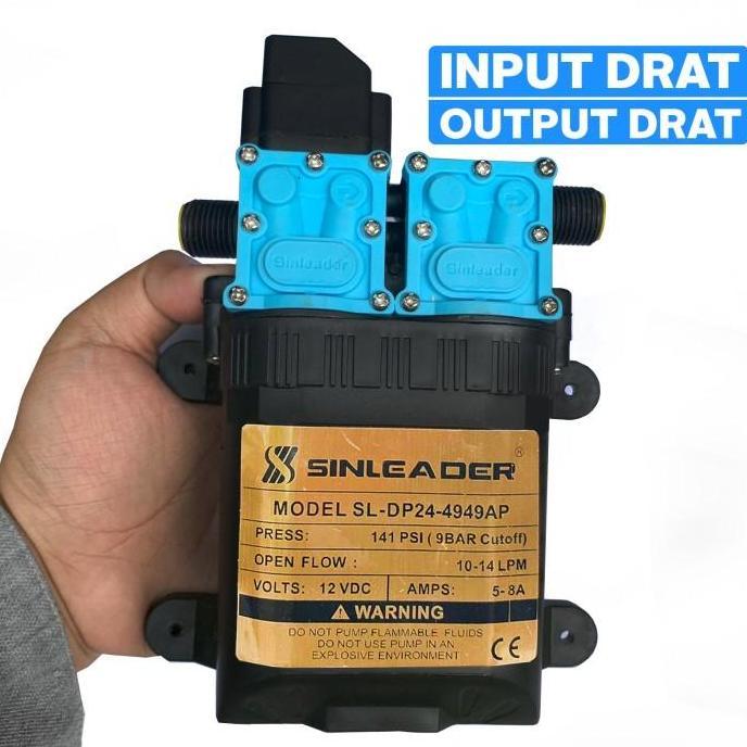 Dinamo Pompa DC Dual pump Sinleader SL DP24 - 9 BAR 141 PSI DOBEL DRAT