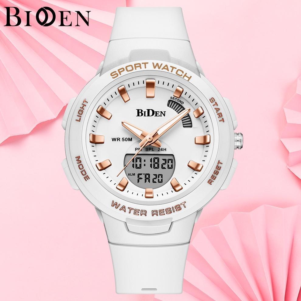GARANSI Biden 002 Jam Tangan Wanita Analog Digital Sport LED Watch Original Water Resistant 30 Meter