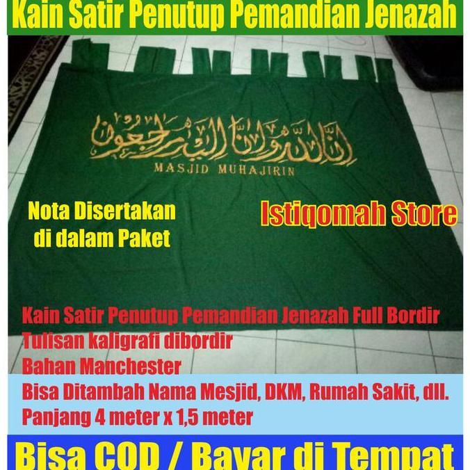 Kain Satir Tirai Penutup Pemandian Jenazah Bahan Manchester
