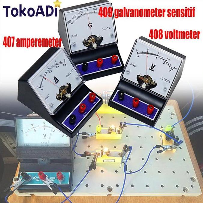FEWRITZ Alat Ukur Listrik Fisika Ampere Meter DC Volt Meter DC Ampere Meter Sensitif