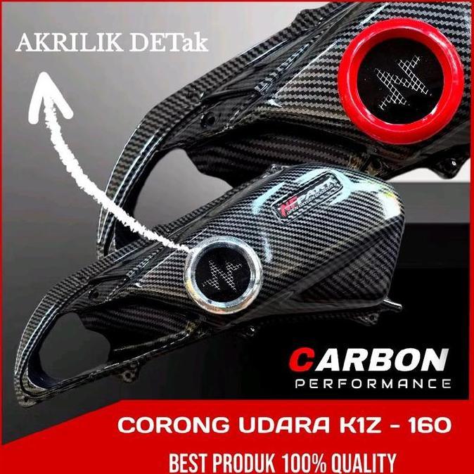 CORONG UDARA TUTUP FILTER PCX 160 CARBON CORONG DONAT / Corong udara donat carbon tutup filter pcx 1