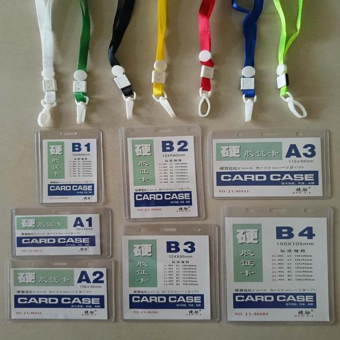ID Card Plastik +tali / id card tebal B1 B2 B3 B4 A1 A2 A3 / Papan Name Tag / id card / Mika