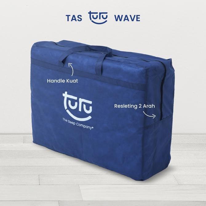 Turu Tas Bag Cover Kasur Lipat Turu Wave Spunbound Tebal - Dark Blue Penyimpanan Waterproof
