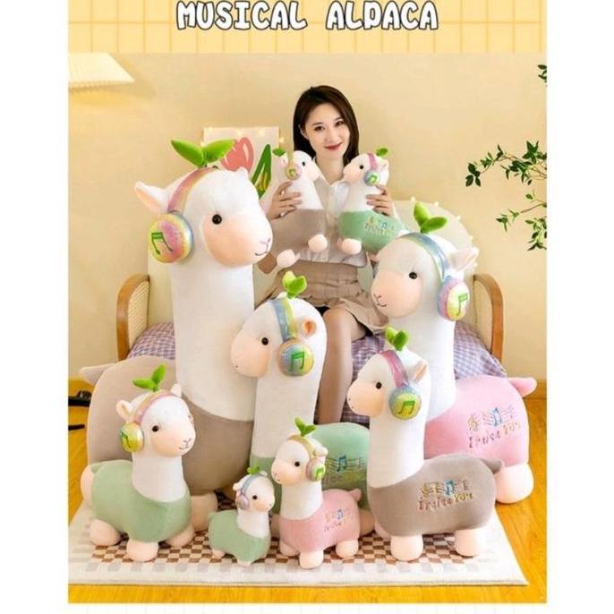 pratamashopsembilan - boneka alpaca terbaru boneka musical alpaca bahan plush sni anak dolls gift to