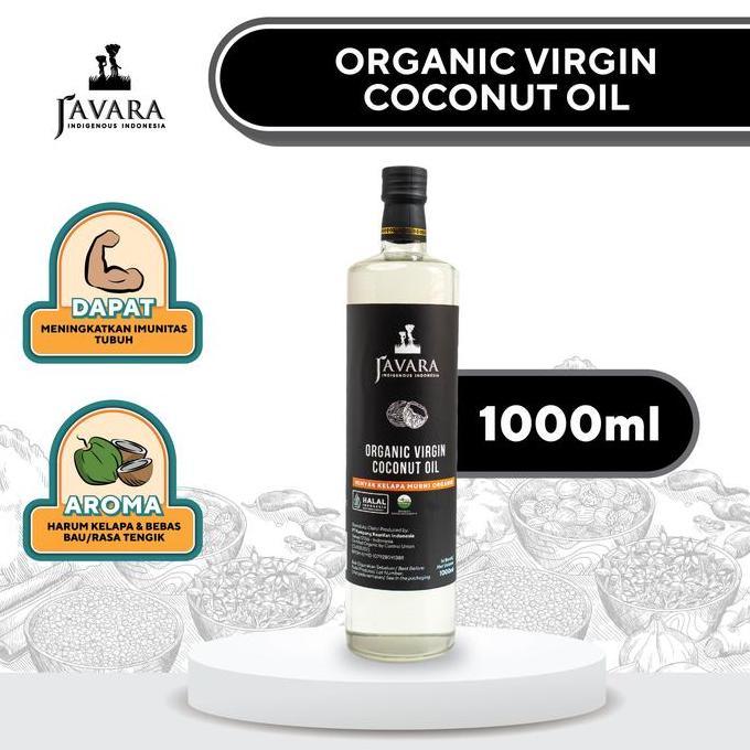 Cod,Bisa- Javara Minyak Kelapa Murni Vco Organik 1000 Ml 1L | Organic Javara Virgin Coconut Oil Miny