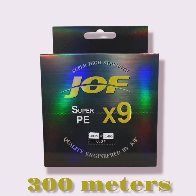 JOF Senar Tali Pancing PE X9 300M Kuat Abu-abu Ultra Casting Braid Super Sensitivitas & Kekuatan Tin