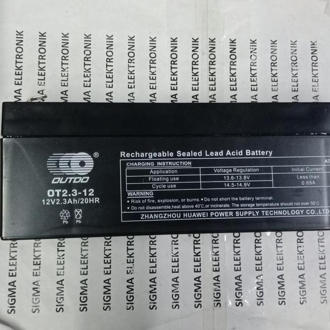 TERMURAH - AKI KERING 12V 2.3AH OUTDO HARGA PER 1 PCS