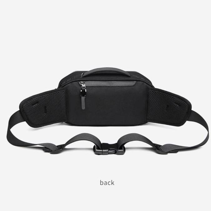 Cod,Bisa- Ozuko Waist Bag #9500 - Tas Slempang Pria Pinggang Waistbag Slingbag