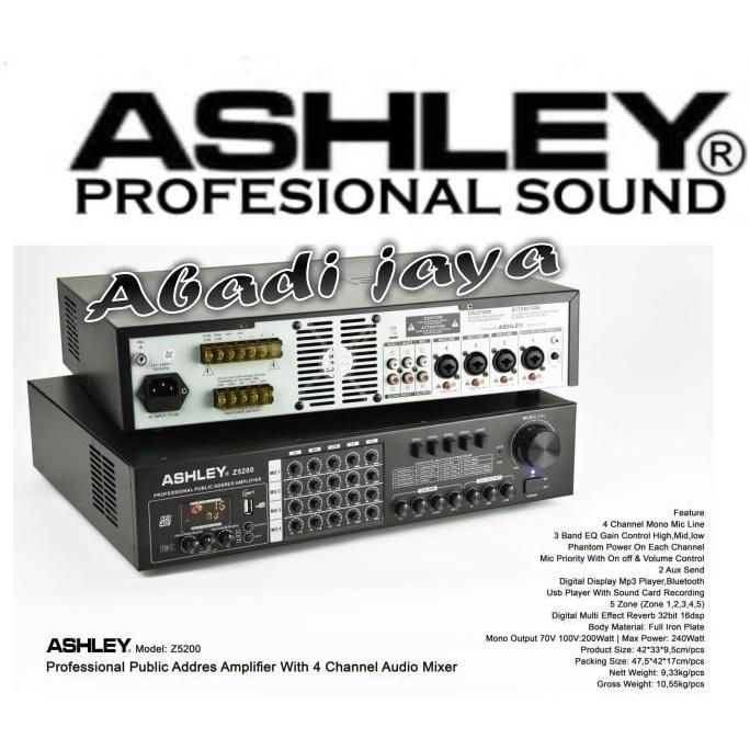 Amplifier publik Mixer Ashley z5200 ashley z 5200 Original