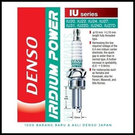 GRATIS ONGKIR BUSI MOTOR HONDA GENIO 2019ON ASLI ORIGINAL DENSO IRIDUM IU27 