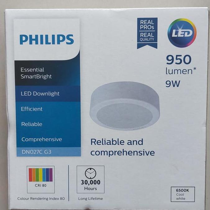 Downlight Outbow PHILIPS LED DN027C 6 Inch 9 Watt Putih Netral Kuning