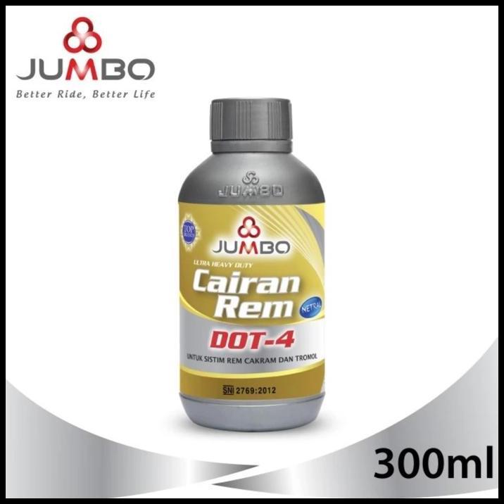 DISKON JUMBO BRAKE FLUID/CAIRAN/MINYAK REM DOT 4/DOT4 (CLEAR/NETRAL) 300ML 