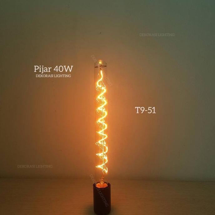Lampu bohlam edison filament panjang non led pijar 40watt