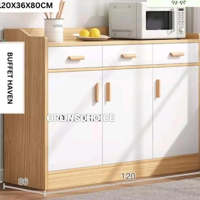Meja Rak Dapur Modern Buffet dapur serbaguna Rak dapur Aesthetic