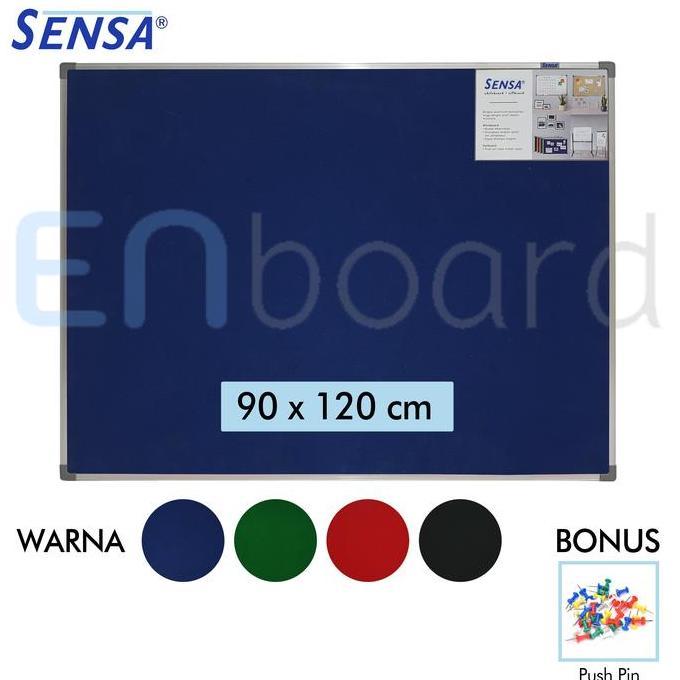 Softboard Cork Board / Papan Mading Gantung Bludru Sensa 90 x 120 cm