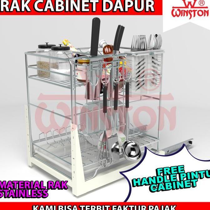 Rak Tarik Stainless  WW 010 J for Kitchen Set Kabinet Winston