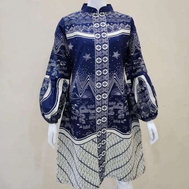 TERLARIS 12 MOTIF TUNIK / Tunik Batik Full Trikot Free Masker / Dress Wanita / Blouse Wanita / Atasa