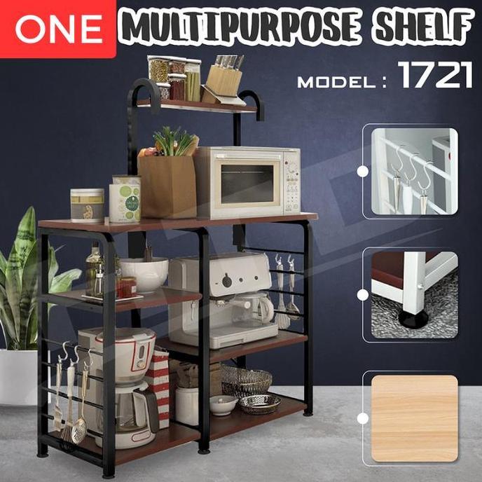 Rak Meja Dapur Peralatan Makan Model Minimalis Microve Anti Fouling Besi