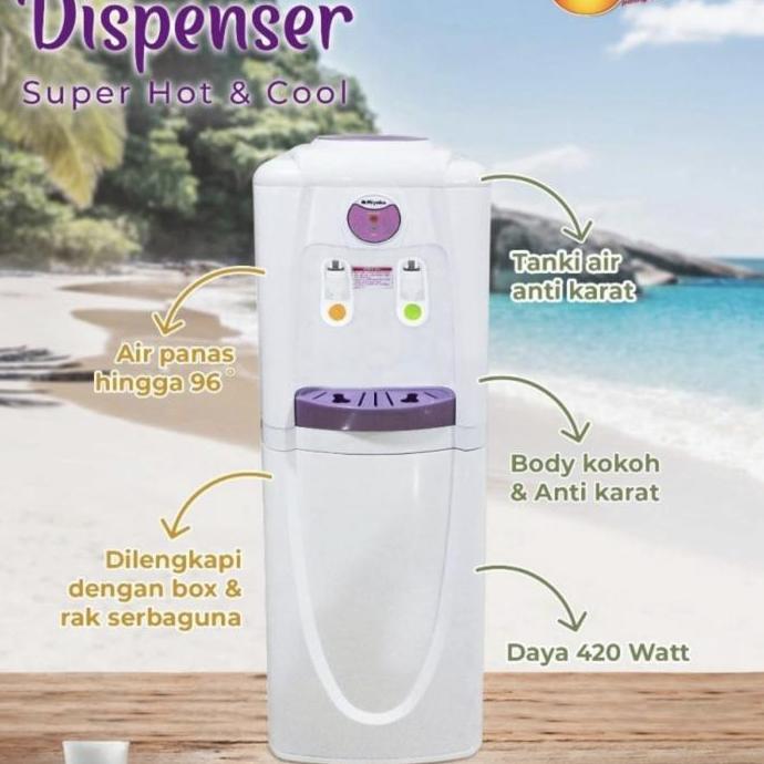MIYAKO DISPENSER WD-38SPC//WD 38SPC//WD38 GALON ATAS 2 KRAN SUPER HOT