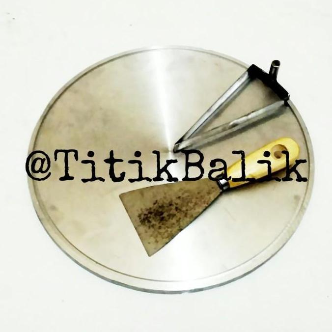 Wajan Loyang Cetakan Kue Crepes Leker 30 cm Besi Almunium Cor 1 Set