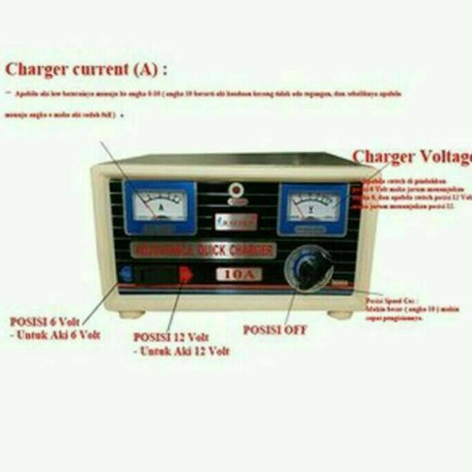 charger aki mobil, cas aki otomatis 6-12v/ 10A RAYDEN