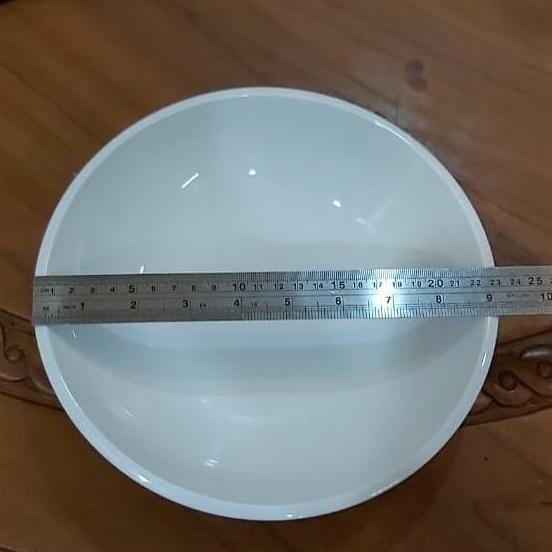 Piring Makan Porcelain Cekung 23 cm / Piring Makan Keramik Cekung