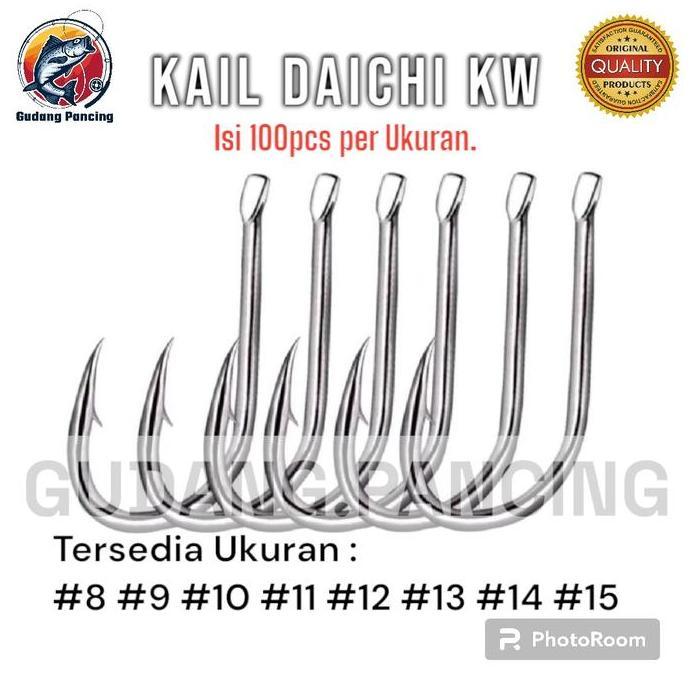 Kail pancing Daichi KW isi 100pcs cocok untuk membuat mata kail garong baronang dan mata kail metal 
