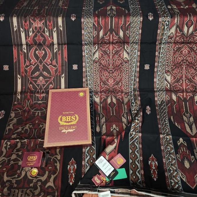 Sarung Tenun BHS EXCELLENT GOLD (BEST SELLER) Motif Jacquard dan Songket dengan Bahan Premium Mercer