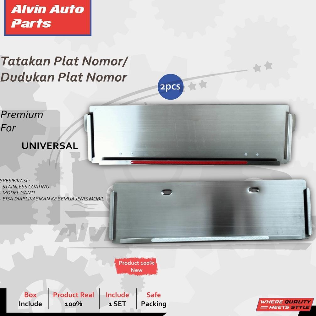 TATAKAN PLAT NOMOR MOBIL STAINLESS / DUDUKAN PLAT NOMOR MOBIL STAINLESS