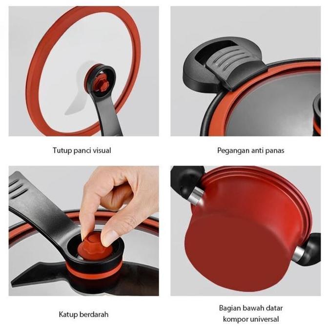 Vishal Combo Spesial 3 In 1  Blender Daging Penggiling Chopper Stainless + Oil Pot Wadah Penyaring M