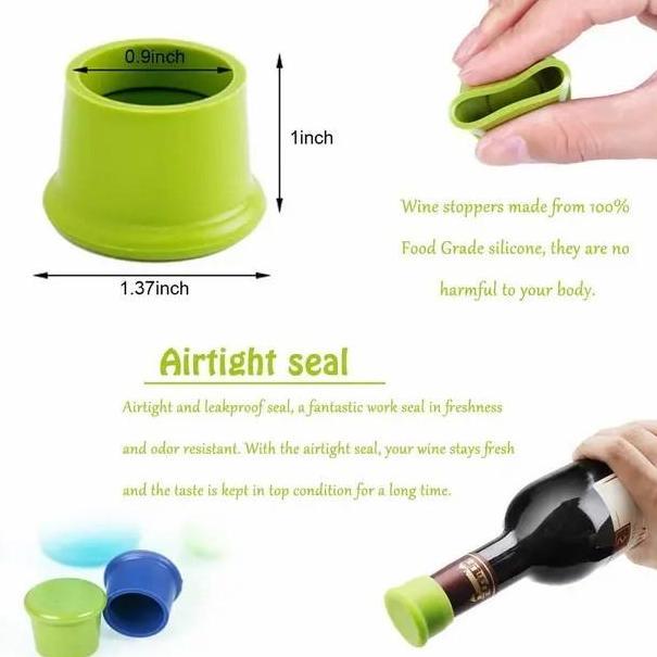 Tutupan Silikon Botol Kaca Tutup Silicone Wine Kecap Saus Cup Sealer