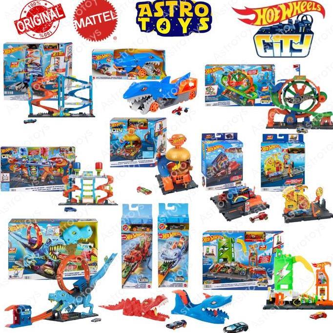 Hot Wheels City Downtown Mattel Track Set Original - Mainan Anak Trek Lintasan Mobil Hotwheels Hotwe