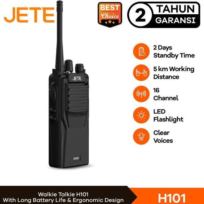 JETE HT H101 Handy Talky 16 Channel Jarak 5km - Garansi 2th
