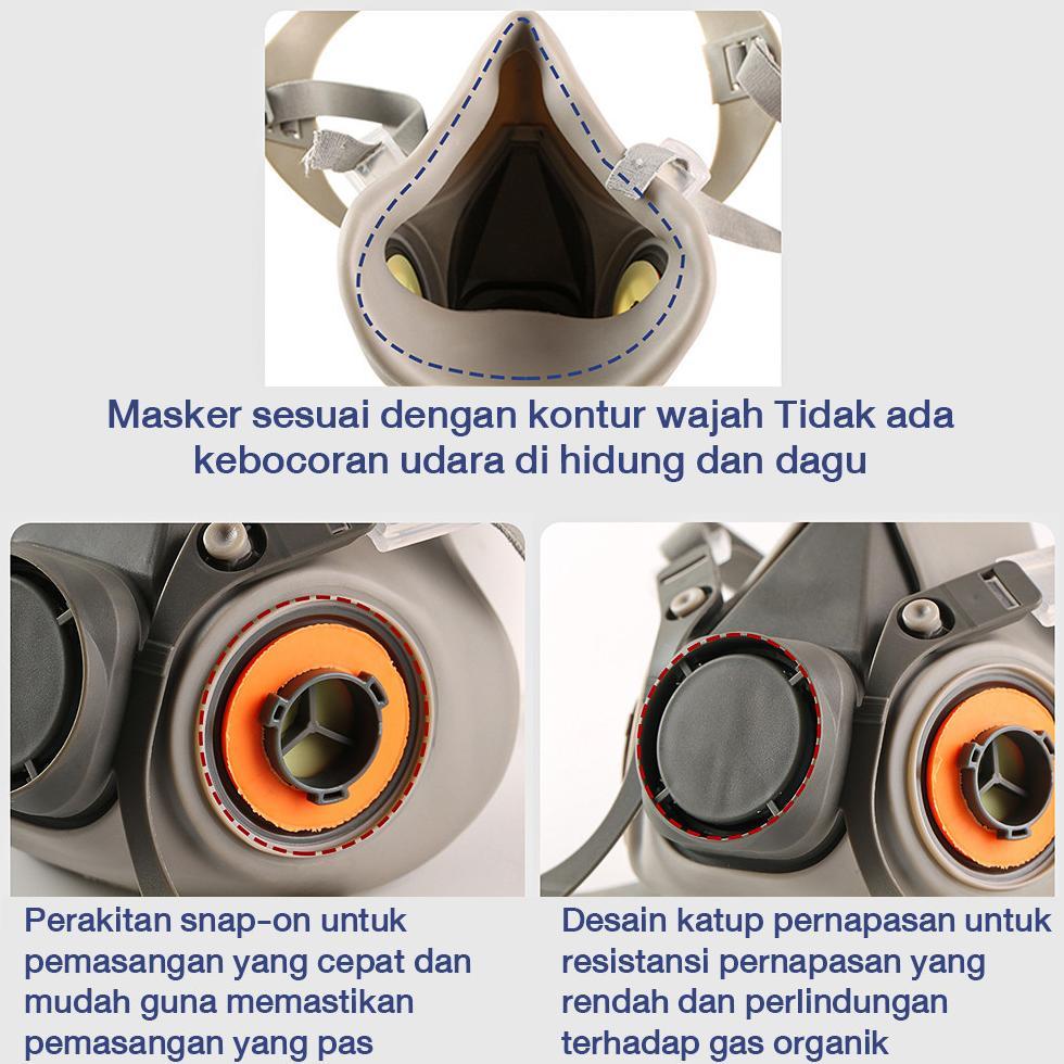 Masker Gas Industrial Kn95 Apd Pelindung Kimia Debu Virus Racun Udara Pabrik Peralatan Keselamatan K