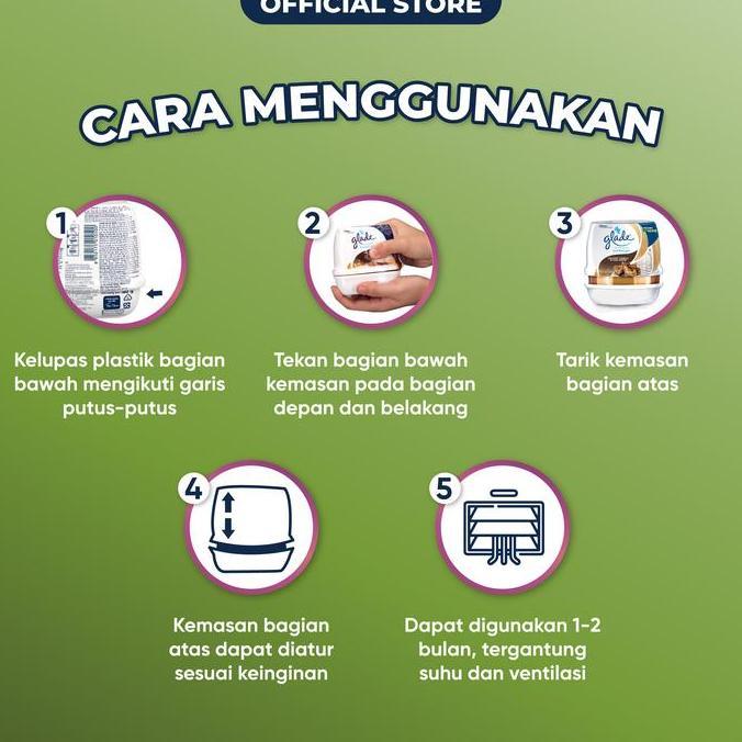 Glade Scented Gel Jasmine Tea - Pengharum Kamar Mandi